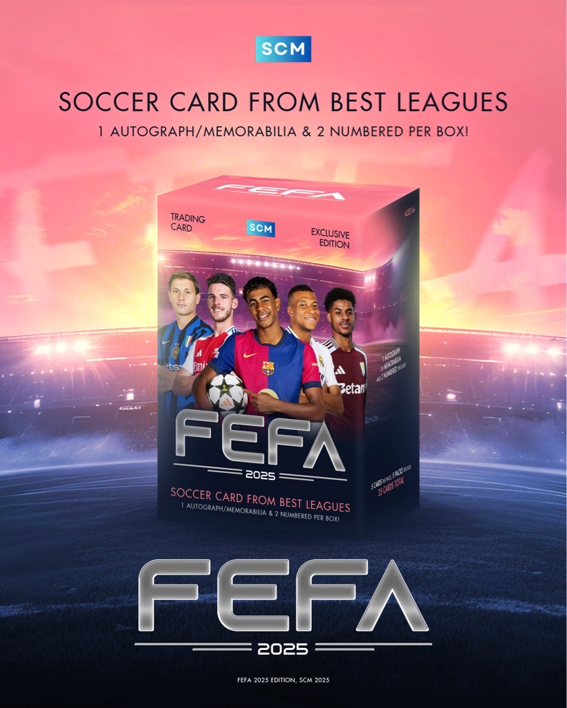 Hộp thẻ bóng đá SCM FEFA 2025