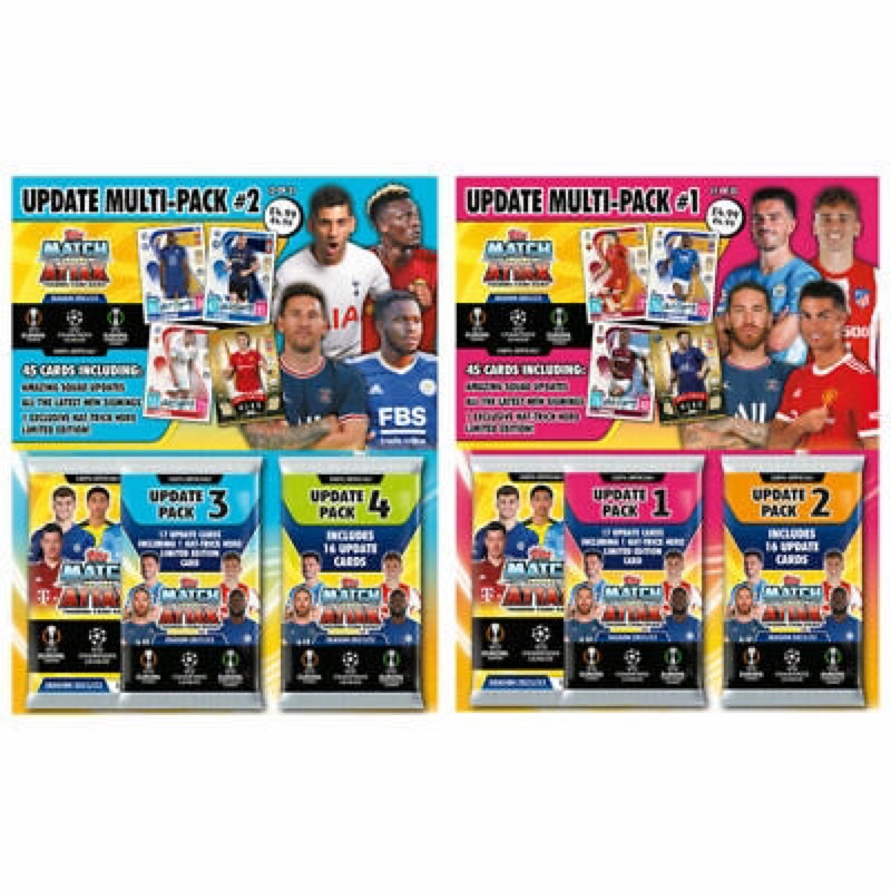 Gói thẻ Topps Match Attax Update Multi Pack 2021/22