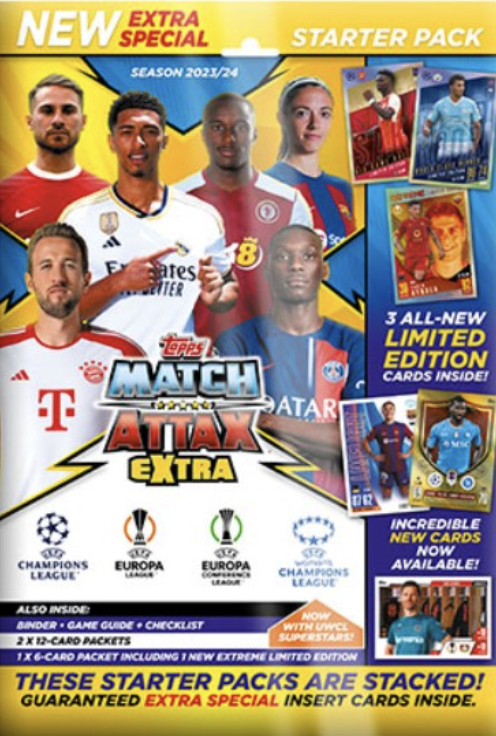 Gói thẻ Topps Match Attax Extra Starter Pack 2023/24