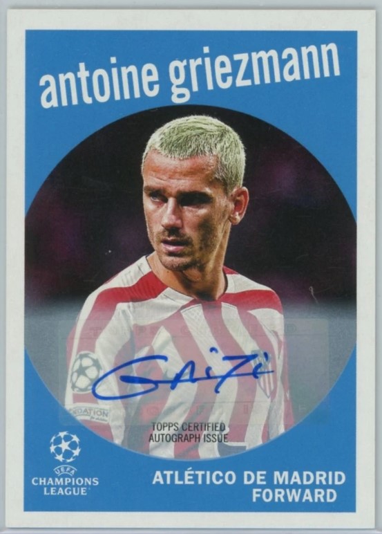 2022-23 TOPPS UEFA CLUB COMPETITIONS 1959 TOPPS AUTO ANTOINE GRIEZMANN /100 ATM TLO