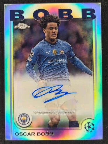 BOBB AUTO MC MAN CITY TOPPS CHROME TLO