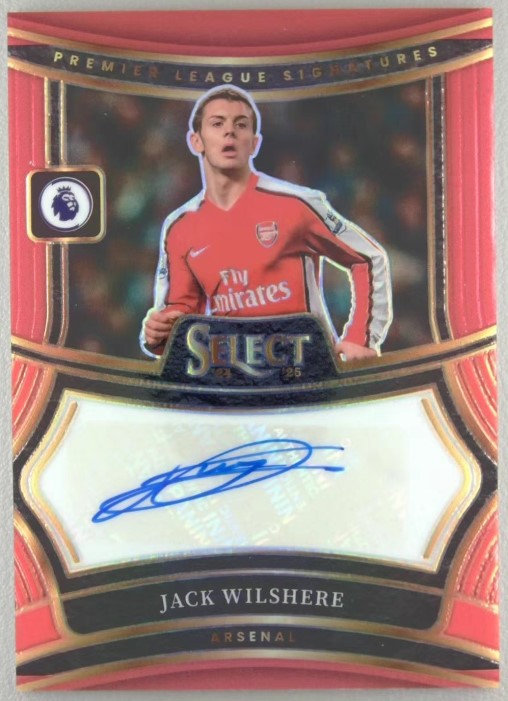 SELECT PANINI RED ON RED WILSHERE ARSENAL AUTO TLO