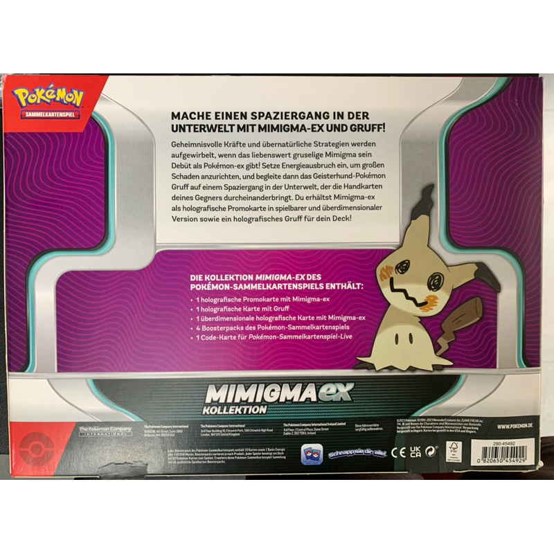 Hộp thẻ Pokemon Tcg Mimikyu Ex Box