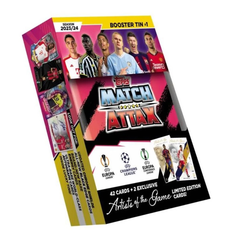 Hộp thẻ Topps Match Attax Booster Mini Tin 2023/24