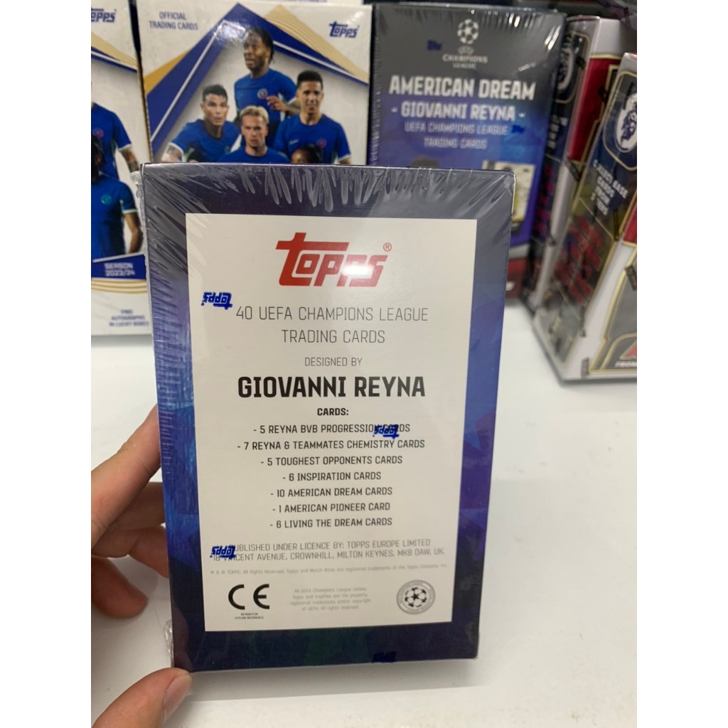 Hộp thẻ bóng đá American Dream Giovanni Reyna Topps UCL 2021