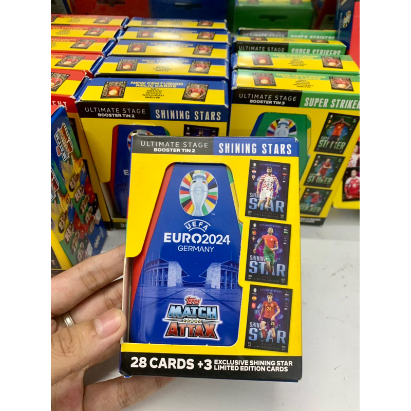 Hộp thẻ Topps Match Attax Euro Blooster Mini Tin 2024