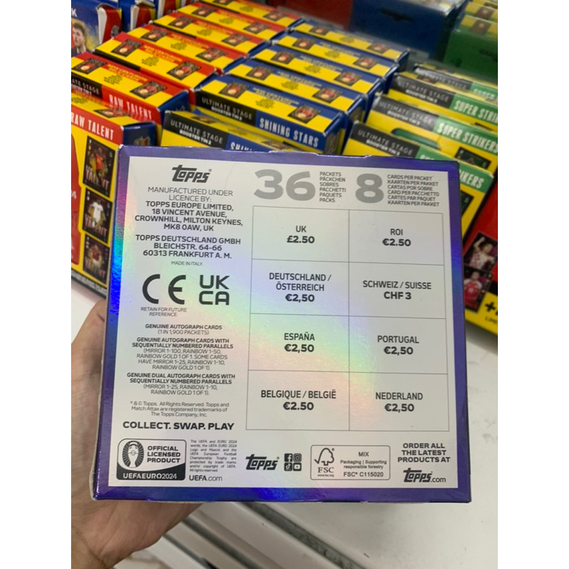 Hộp thẻ Topps Match Attax Euro Full Box 2024