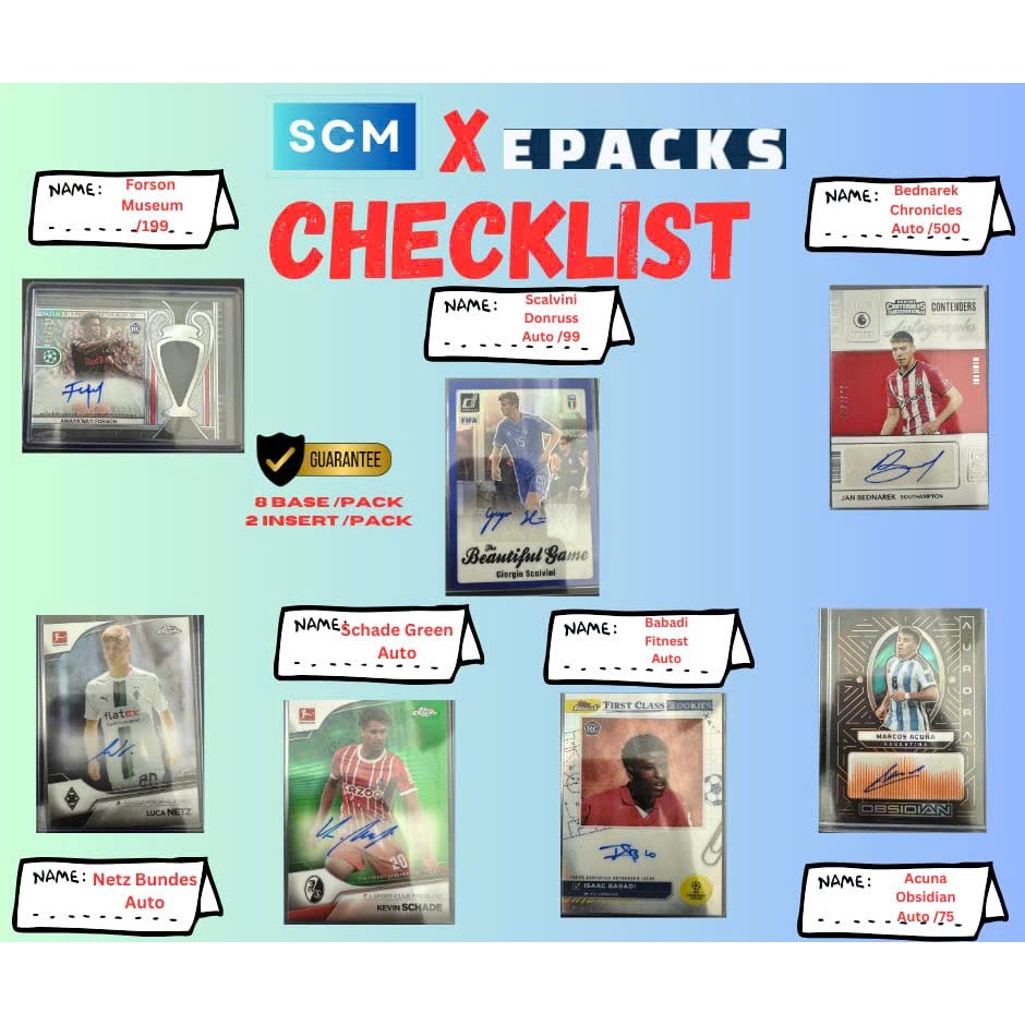 Gói thẻ bóng đá SCM EPACK GOAL