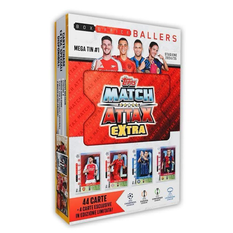 Hộp thẻ bóng đá Mega tin Topps Match Attax Extra 2024/2025