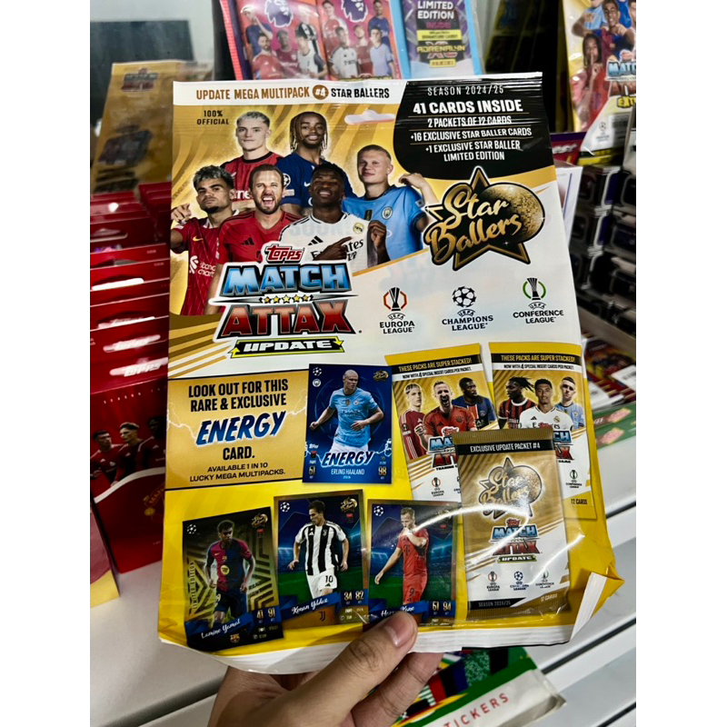 Gói Thẻ Cầu Thủ Bóng Đá Topps Match Attax Mega Multipack #4 Star Ballers 2024/25