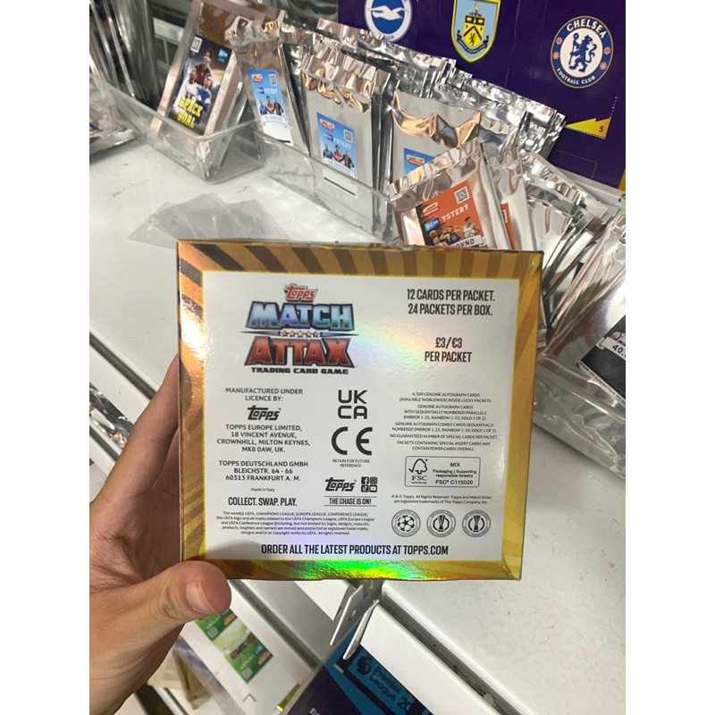 Hộp thẻ bóng đá Full box Match Attax UEFA 24 packs 2024/25