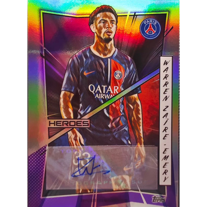 Hộp thẻ bóng đá Topps Paris Saint Germain Heroes 2023/24