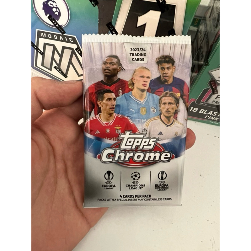 Gói thẻ bóng đá Topps Chrome UCC 2023/24 Blaster Pack