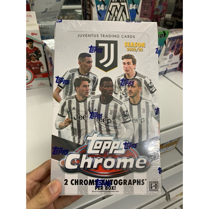 Hộp thẻ bóng đá Juventus Topps Chrome Hobby Box 2022/23
