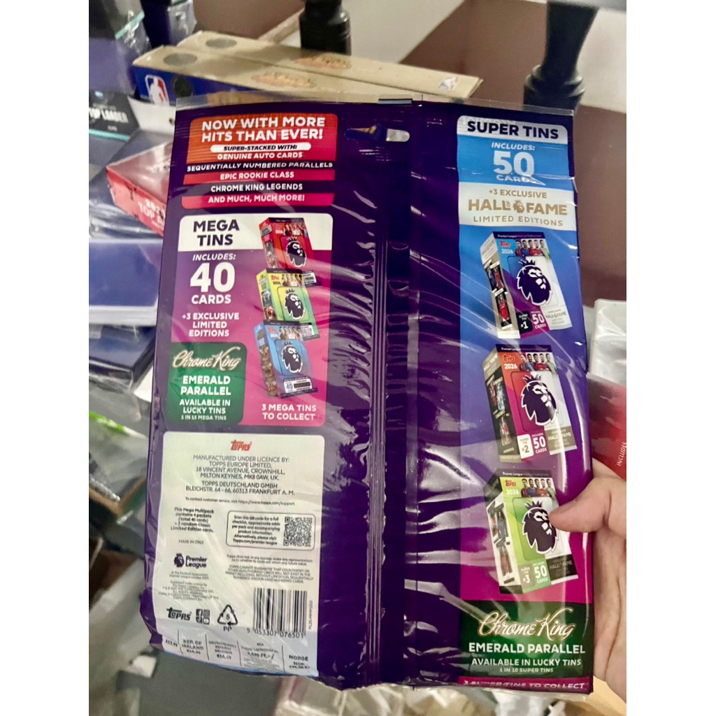 Gói thẻ cầu thủ Topps Premier League Mega Multipack 2025/26
