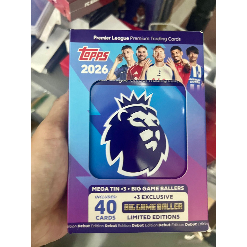 Hộp thẻ cầu thủ Topps Premier League Mega Tin 2025/26