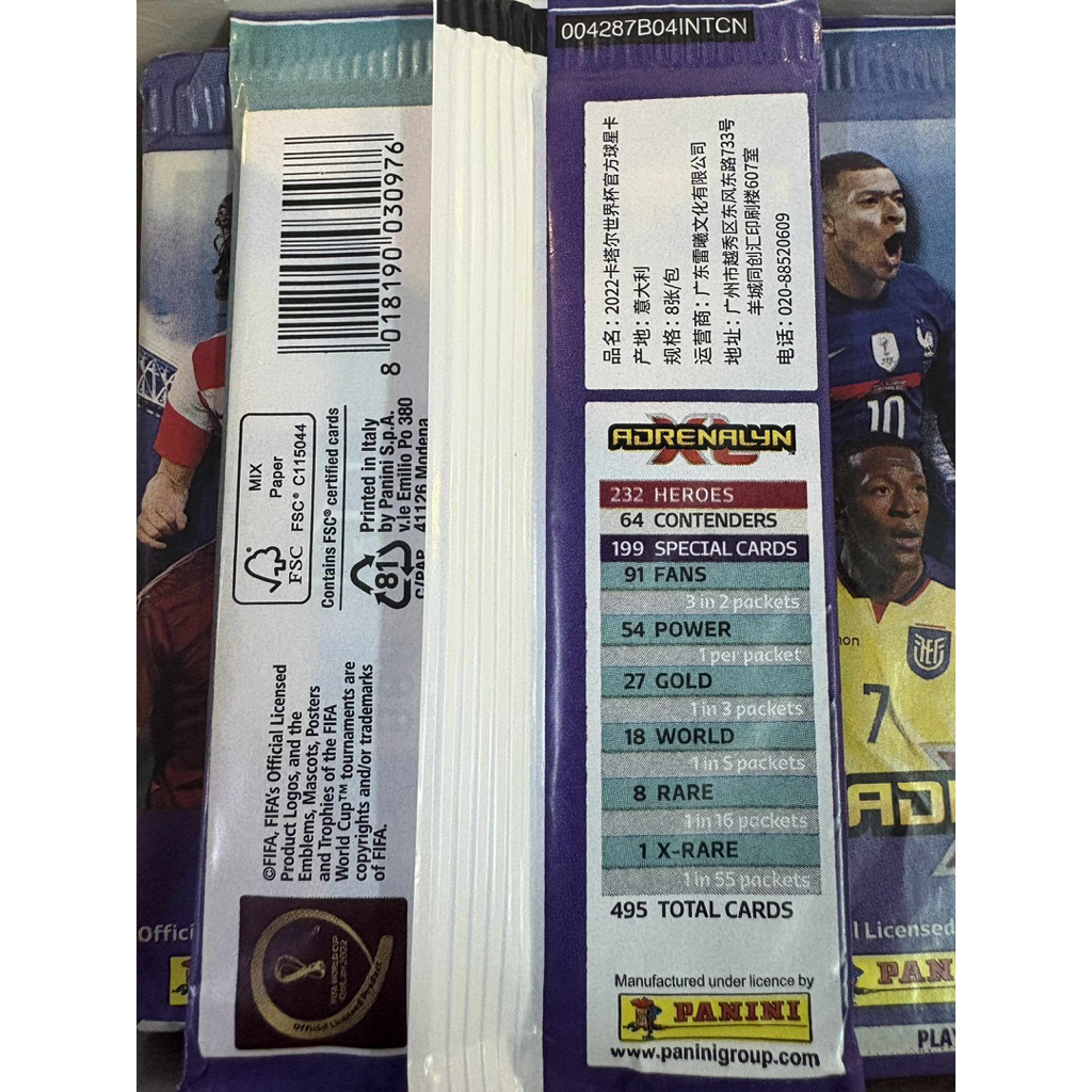 Gói thẻ bóng đá Panini Adrenalyn XL F1FA WC 2022