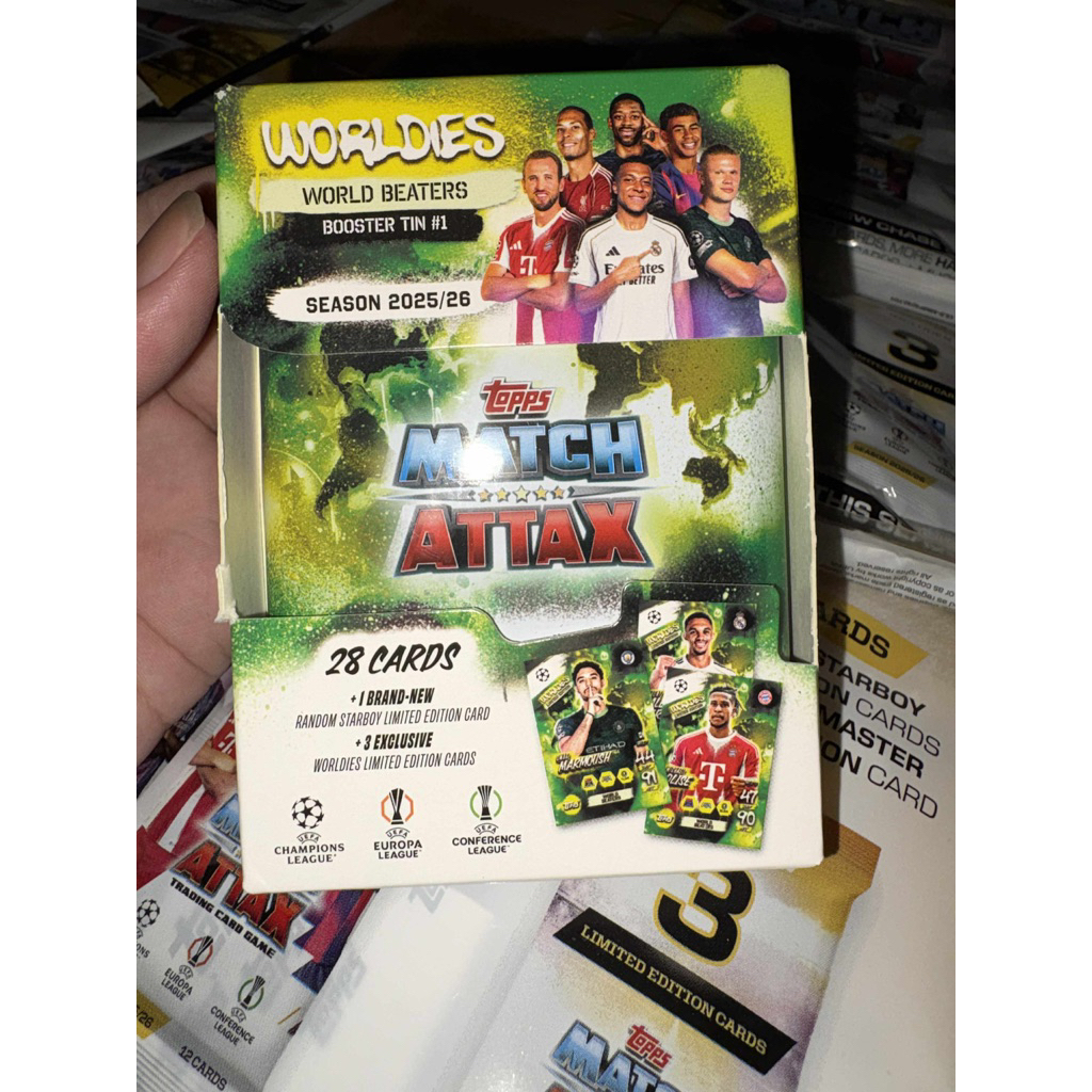 Hộp thẻ bóng đá Topps Match Attax UCL Mini Tin 2025/26