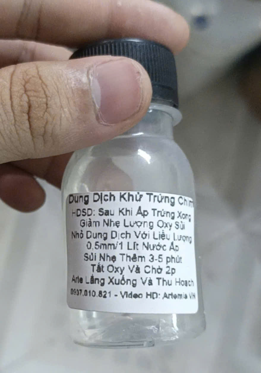 DUNG DỊCH KHỬ TRỨNG CHÌM 50mL – HỖ TRỢ ẤP TRỨNG ARTEMIA HIỆU QUẢ