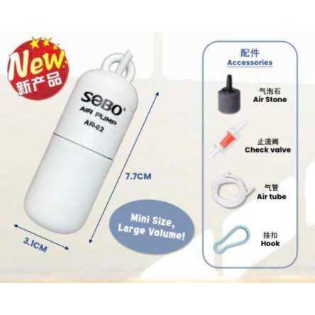 🐠Sủi USB SOBO AR-02 - Kích thước nhỏ gọn dễ mang theo - tặng kèm dây sủi