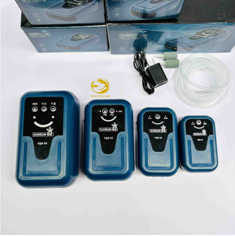 🐠 MÁY SỦI OXY TÍCH ĐIỆN SUNSUN YQB-01 / YQB-02 / YQB-03 – SIÊU ÊM, CHỐNG MẤT ĐIỆN CHO HỒ CÁ 🐠