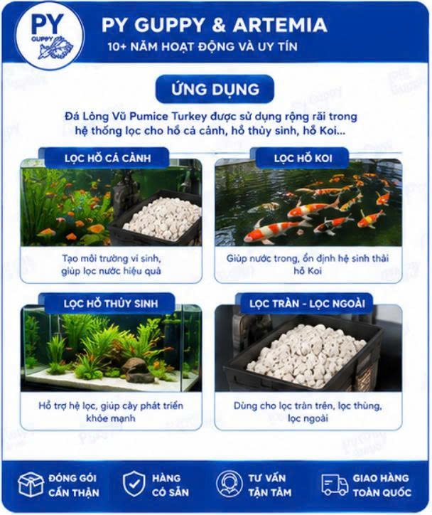 [Nguyên Bao 15Kg ( 20 Lít ) ] Nham Thạch Trắng Pumice Turkey Đá Lông Vũ Làm Vật Liệu Lọc Hồ Cá Giá Thể Vi Sinh Trồng Cây Thủy Sinh