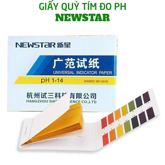 GIẤY QUỲ TÍM, TEST PH, ĐO ĐỘ PH 1-14 NEWSTAR CHÍNH HÃNG