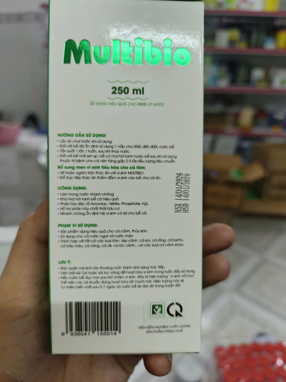 Vi Sinh Multibio - Khử mùi hôi tanh, làm trong nước thật nhanh