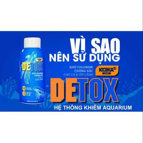 🐠 KOIKA DETOX 30ml | 180ml | 300ml – Khử Clo, Khử Kim Loại Nặng, Chống Sốc Cá & Tép, Hỗ Trợ Ổn Định Chất Lượng Nước