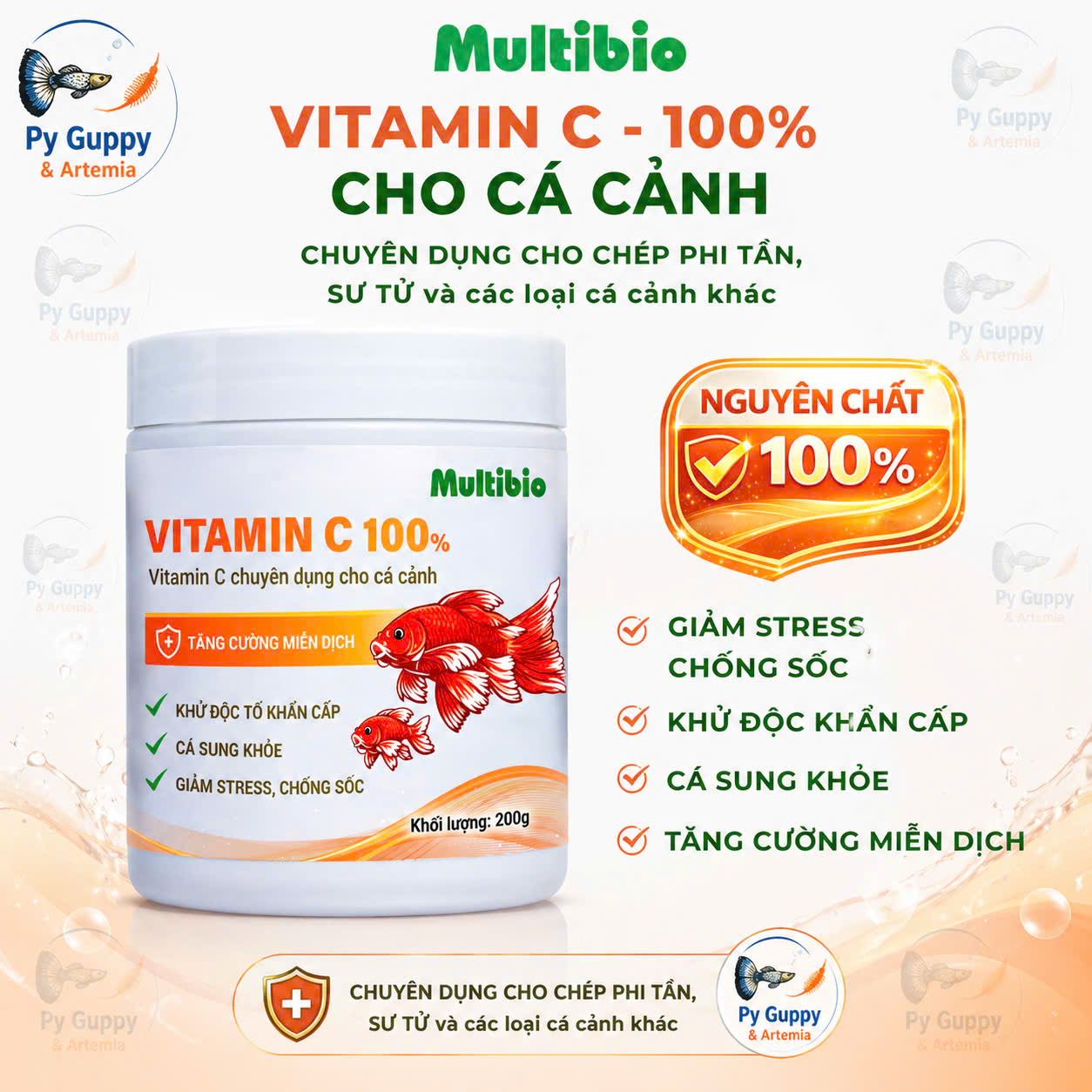 🐠 BỘ SẢN PHẨM CHĂM SÓC CÁ CẢNH CHUYÊN NGHIỆP MULTIBIO - TH UỐC TÍM - KHOÁNG MULTI VITAL - VITAMIN C🐠