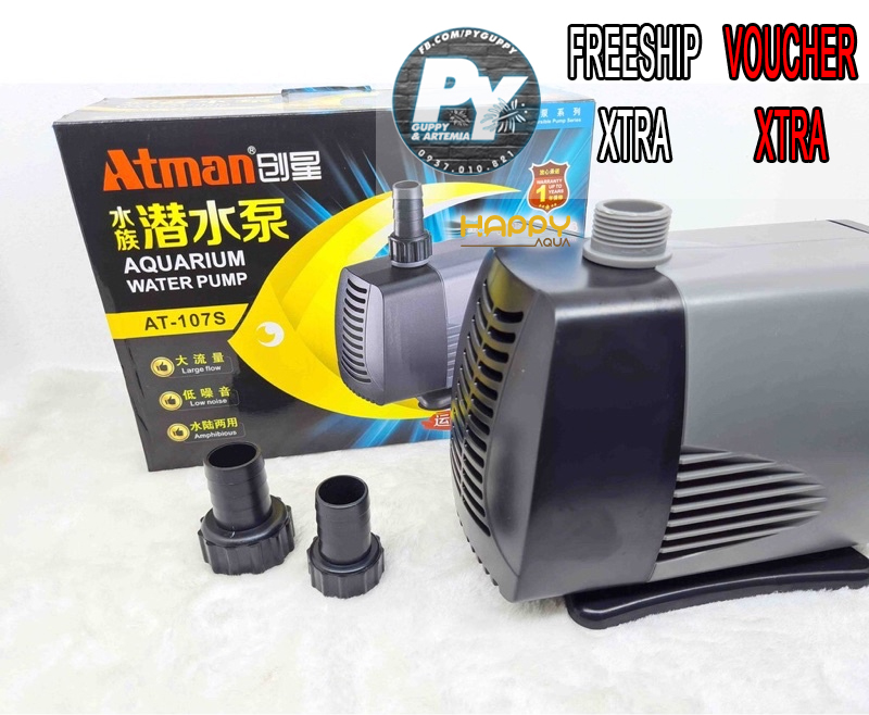 🐠 Máy bơm cho bể cá cảnh Atman AT 105S 106S 107S chuyên dụng cho hồ cá cảnh, giảm ồn, tiết kiệm điện🐠