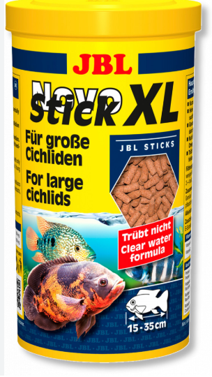 Cám viên JBL Đức thức ăn cho cá la hán lên Đầu,Màu,Châu,3in1,Stick XL Hộp 400g (có chiếc lẻ).Hàng Đức