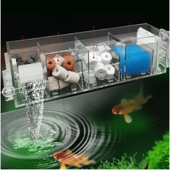 🐠Lọc Tràn Tích Hợp Máy Bơm Jeneca - Có Nhiều Ngăn Chứa Vật Liệu Lọc - Kiểu Dáng Đẹp