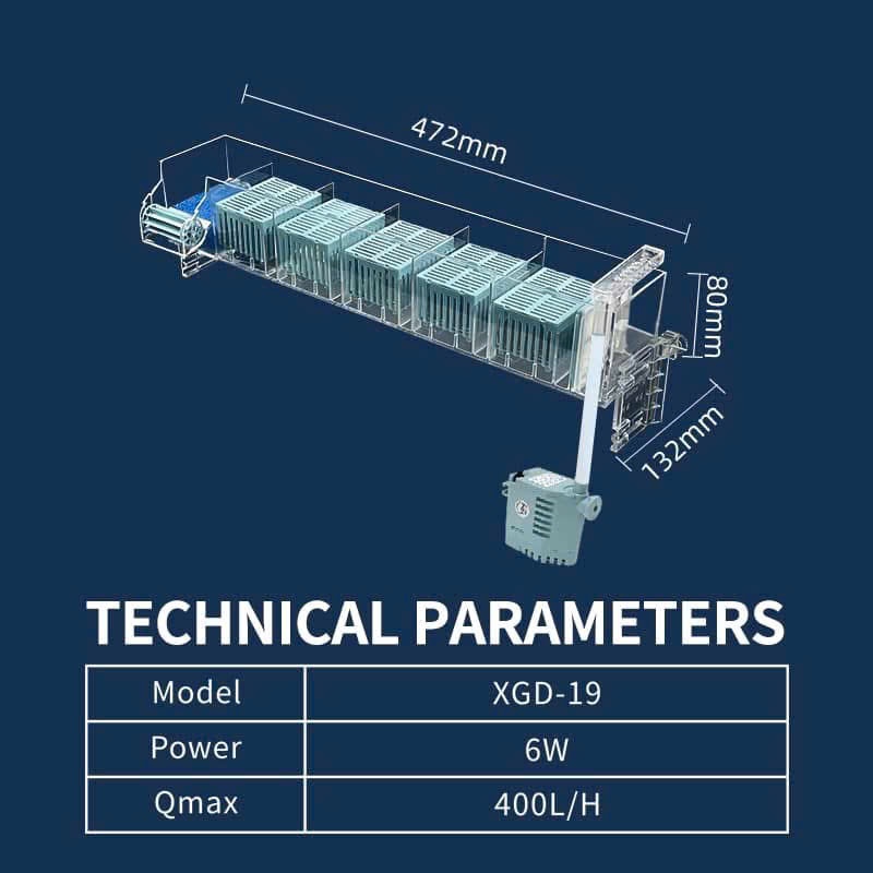 🐠Lọc Tràn Tích Hợp Máy Bơm Jeneca XGD - Có Nhiều Ngăn đã có Chứa Vật Liệu Lọc - Kiểu Dáng Đẹp