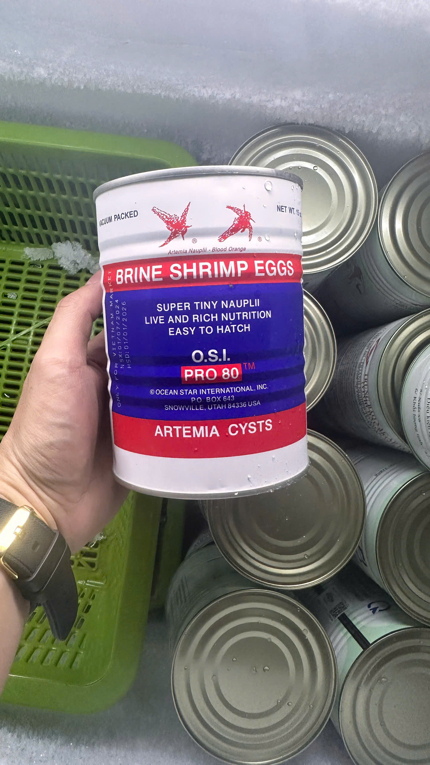 Artemia Mỹ OSI Chính Hãng ( Đáy Đỏ , TLN 95% )