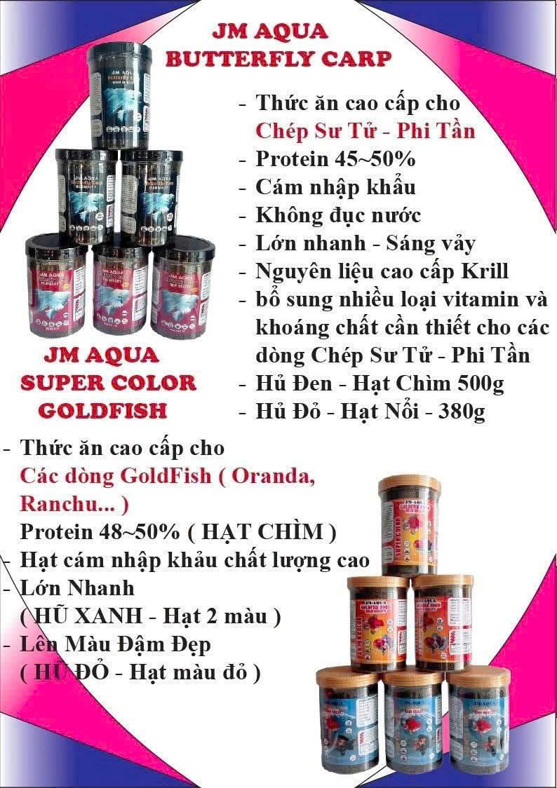 Cám JM Goldfish Super Color Gói 500gr hạt chìm