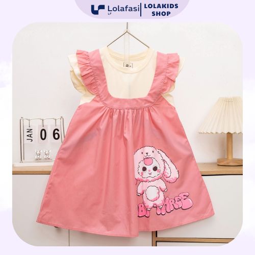 Đầm Yếm Tay Bèo Baby Three  Bé Gái 7kg đến 34kg, Lolafasi Shop