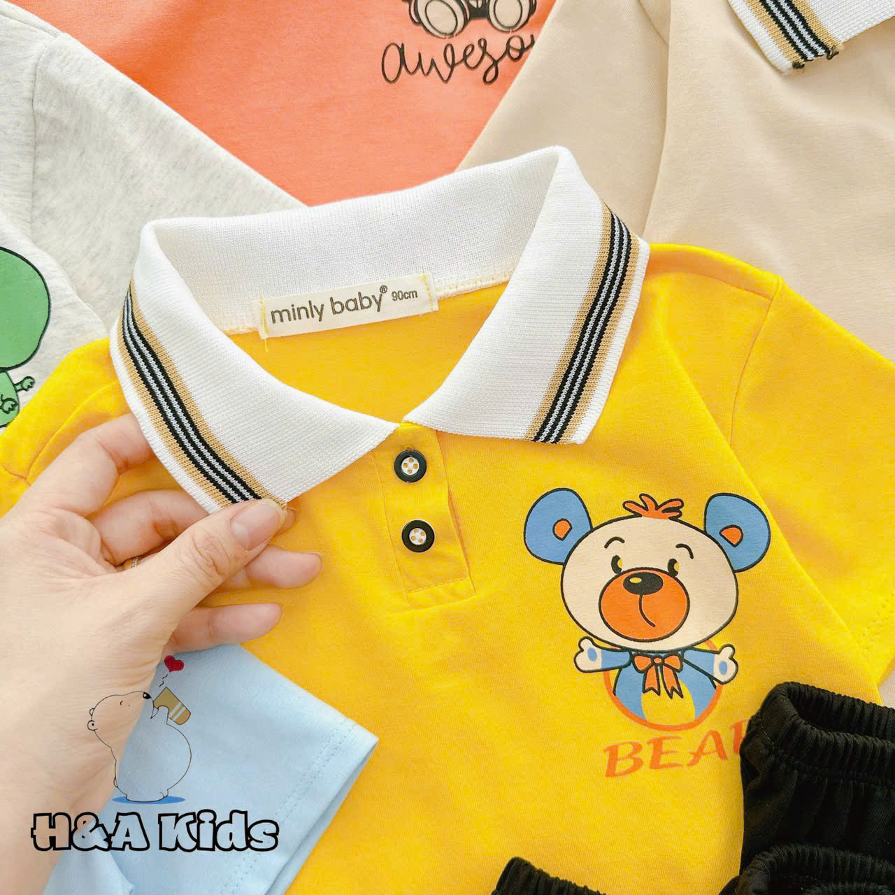 Bộ Thun Bé Trai, Set Polo Bé Trai Thun Cotton Áo In Hình Phối Quần Sọt Túi Nắp Cho Bé Trai 8kg -16kg, Lolafasi Shop