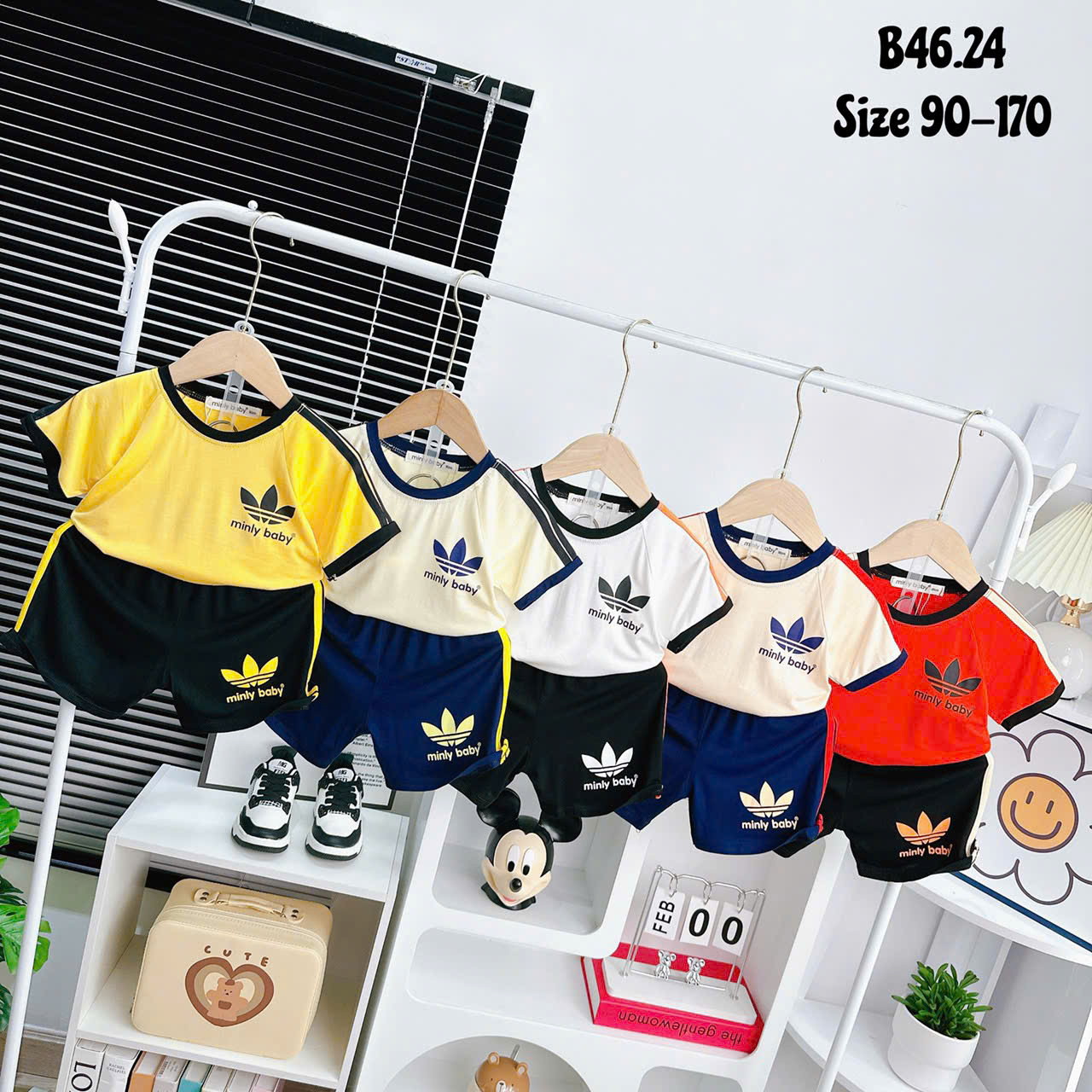 Bộ thun lạnh cho bé trai, Bộ Thể Thao Minly bé trai từ 8-16kg, Lolafasi Shop
