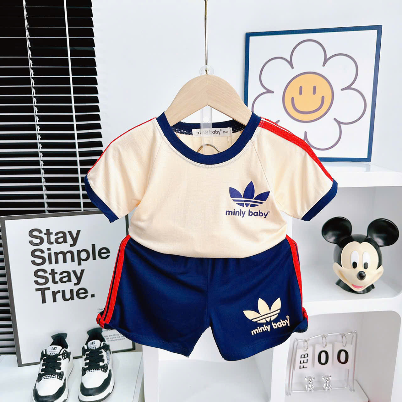 Bộ thun lạnh cho bé trai, Bộ Thể Thao Minly bé trai từ 8-16kg, Lolafasi Shop