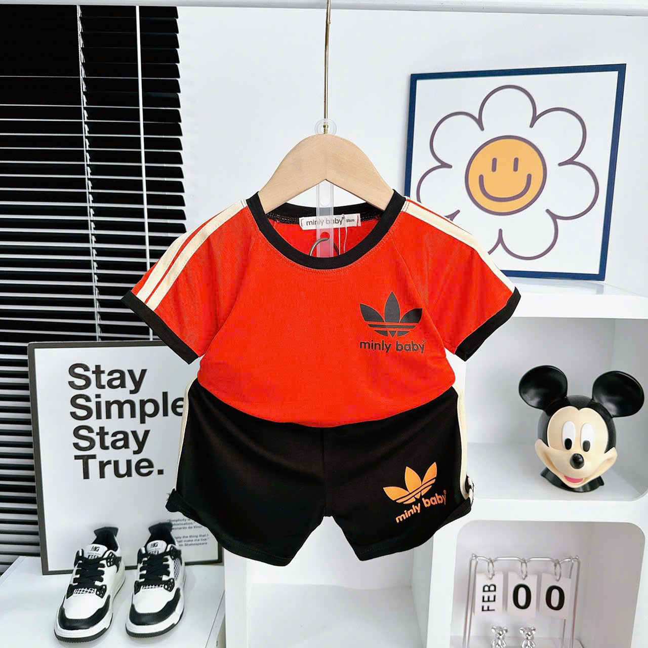Bộ thun lạnh cho bé trai, Bộ Thể Thao Minly bé trai từ 8-16kg, Lolafasi Shop