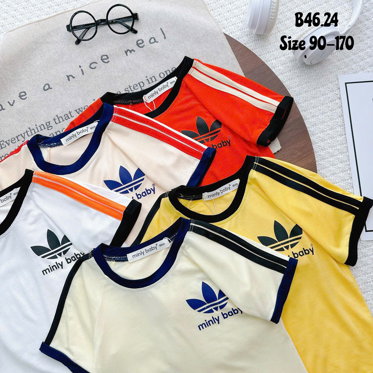 Bộ thun lạnh cho bé trai, Bộ Thể Thao Minly bé trai từ 8-16kg, Lolafasi Shop