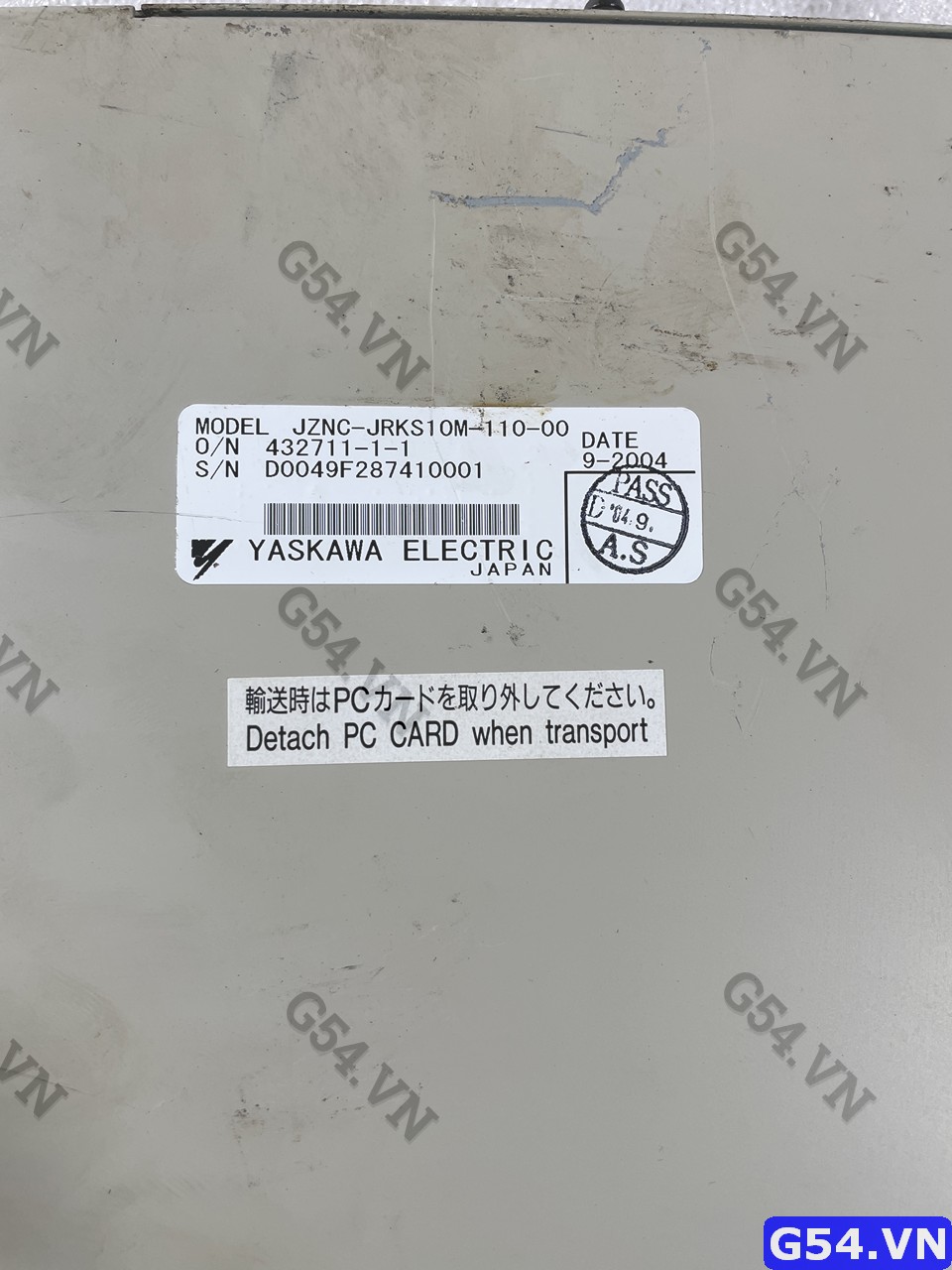 JZNC-JRKS10M-110-00 (MAIN YASNAC J100)