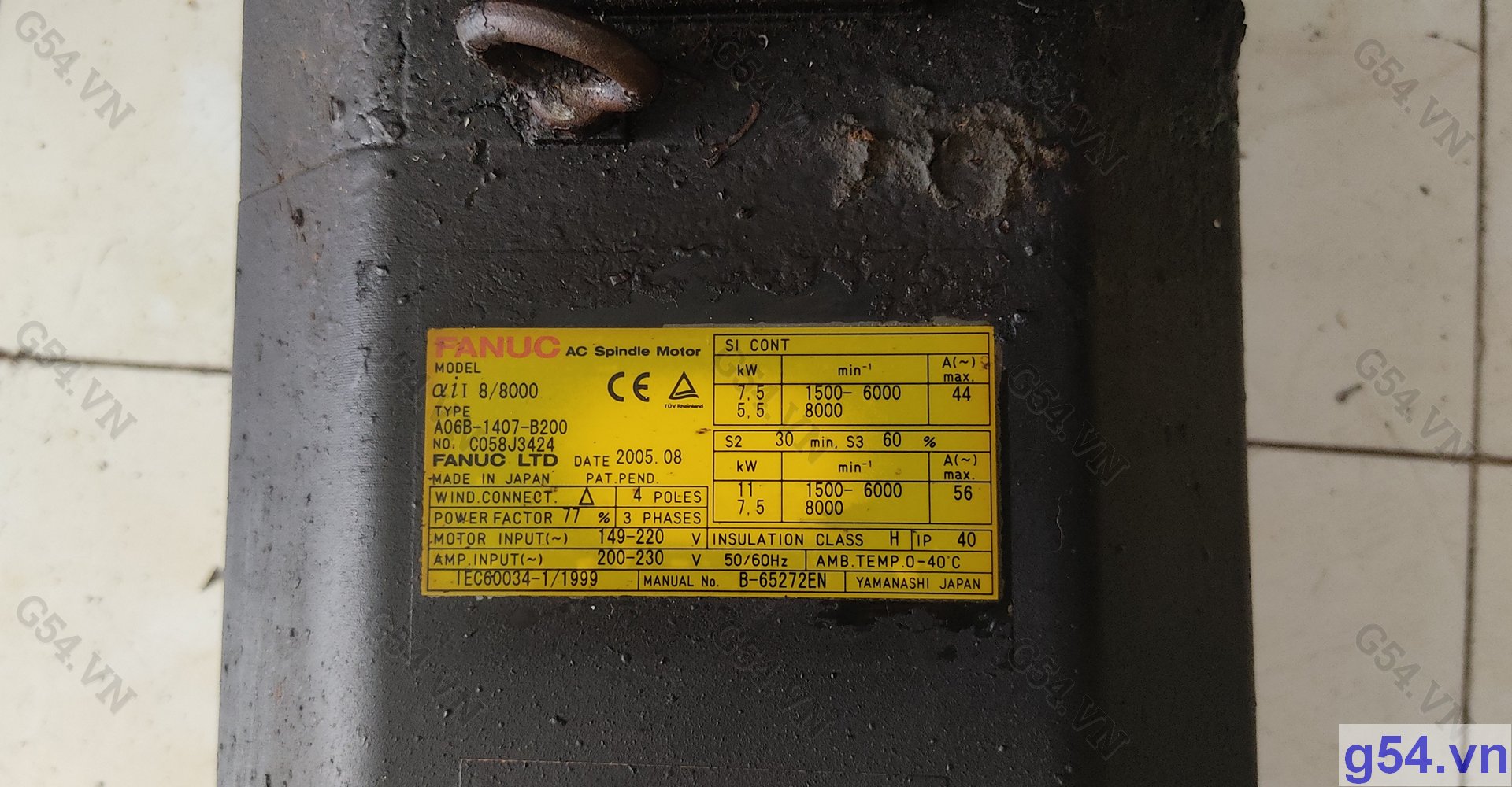 A06B-1407-B200 - Fanuc AC Spindle Motor - Used