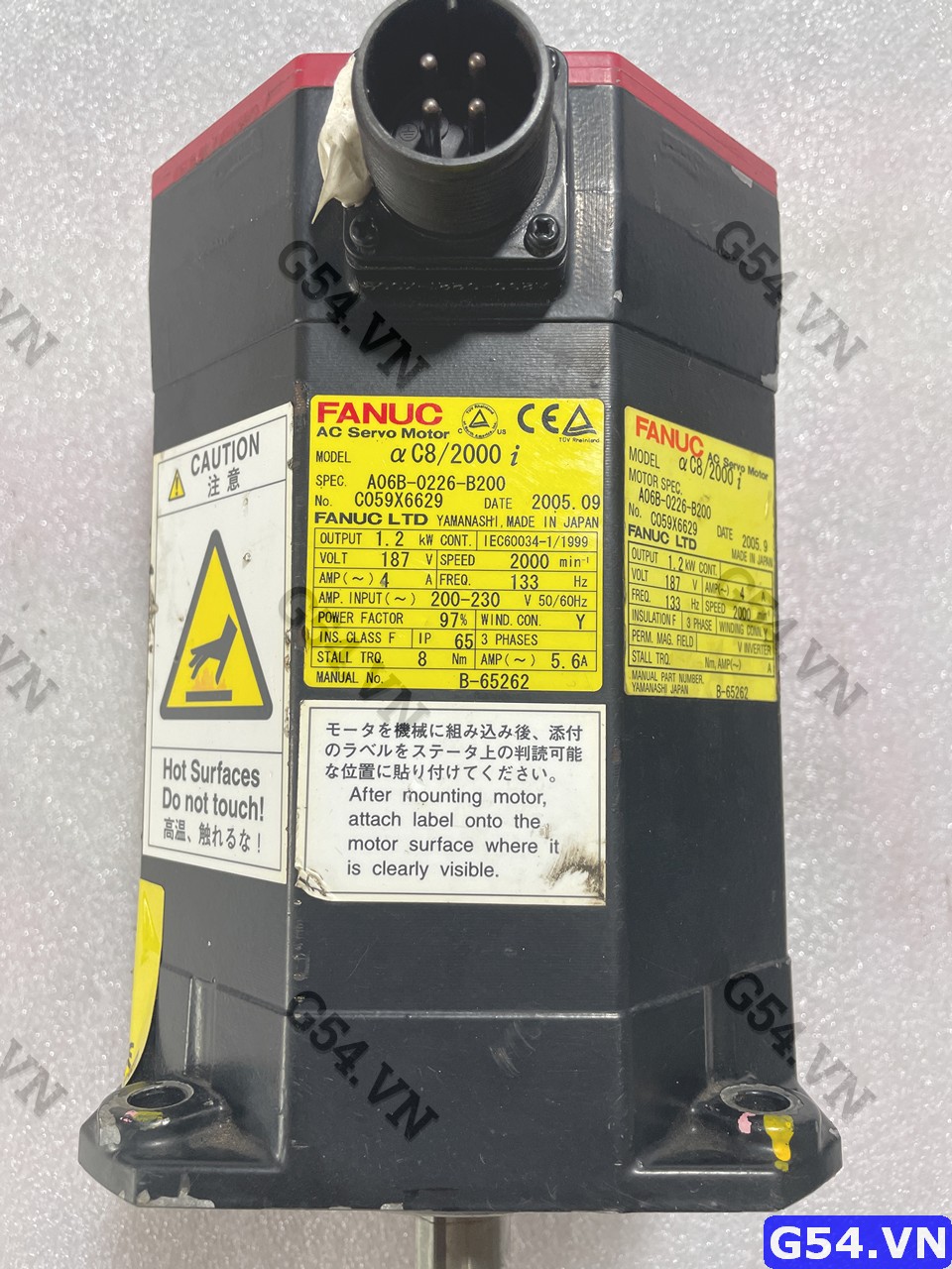 A06B-0226-B200 FANUC AC servo motor aC8/2000i