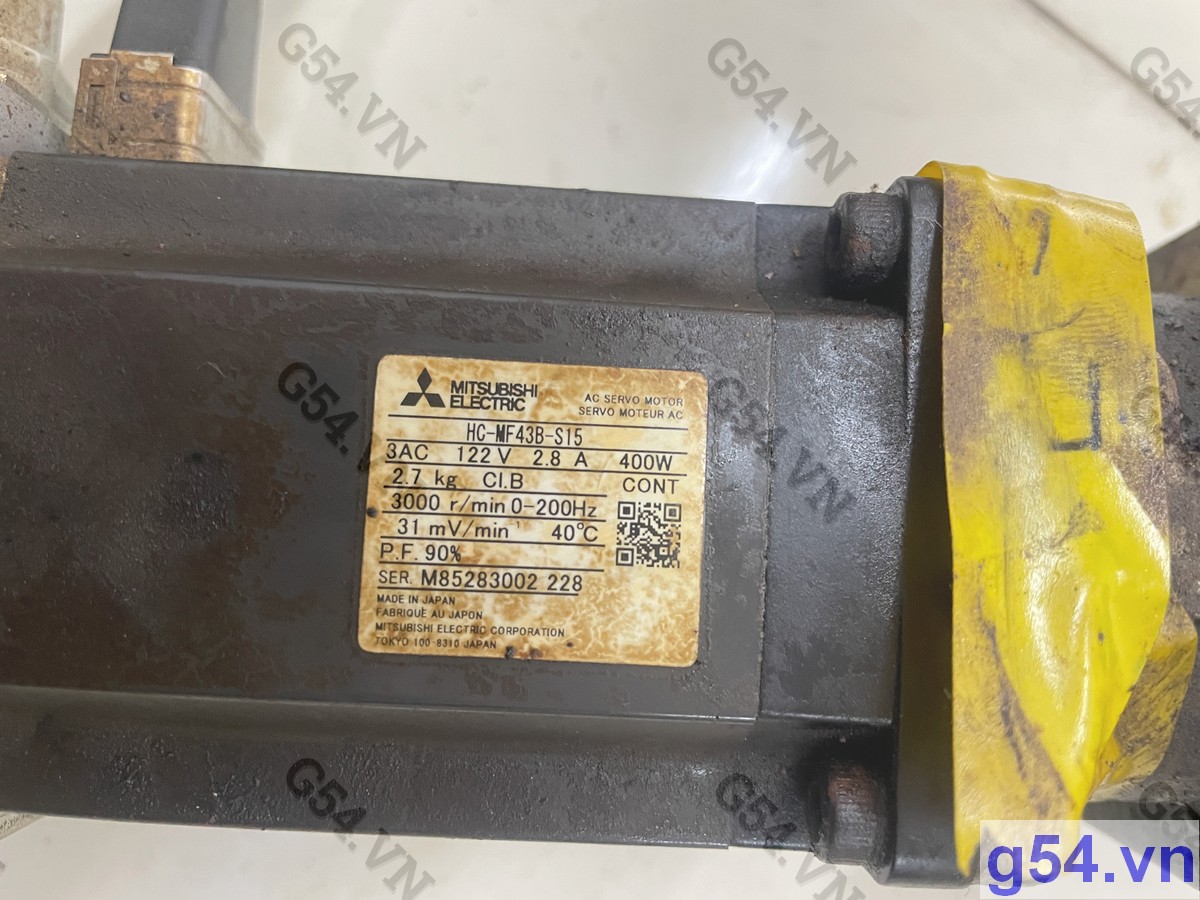 HC-MF43B-S15 Mitsubishi AC Servo Motor 400W hàng cũ bảo hành 1 tháng