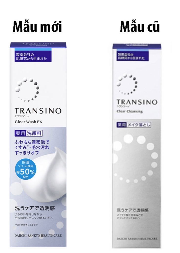 Sữa rửa mặt dưỡng ẩm trắng da Transino 100gr