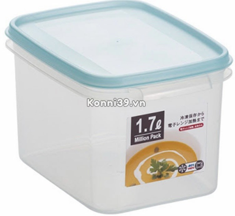 Hộp nhựa Yamada dáng cao 1.7L - xanh