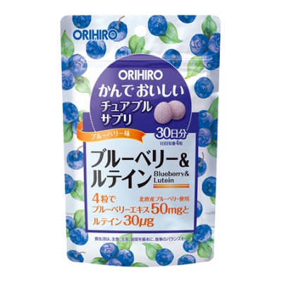 Viên nhai Orihiro bổ sung blueberry và lutein dạng túi 120 viên
