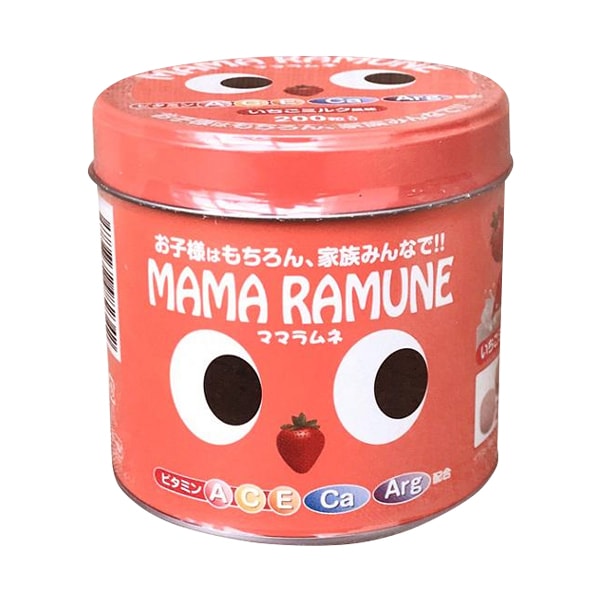 Kẹo biếng ăn cho bé Mama Ramune vị dâu 200 viên (mẫu mới)